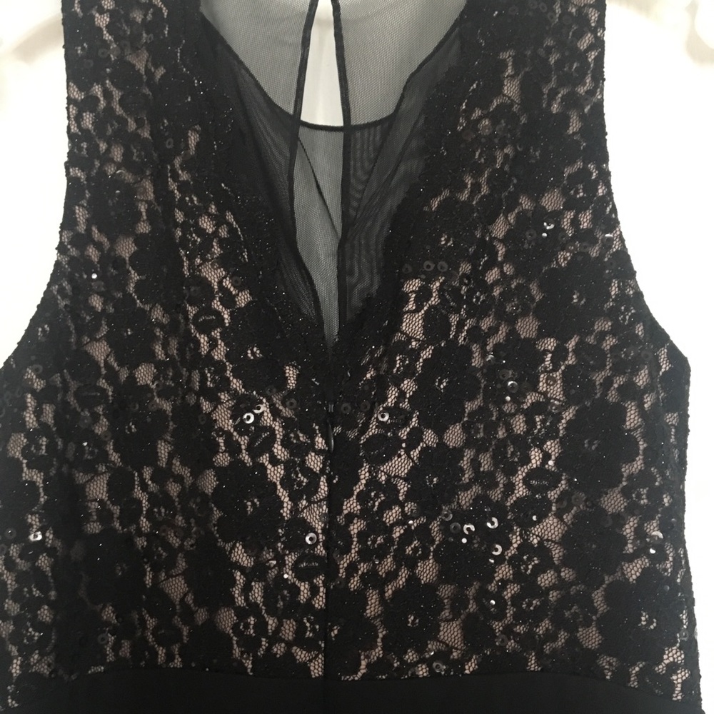 David Bridal Black Sequin Lace Dress. Never Used. - Picture 4 of 8